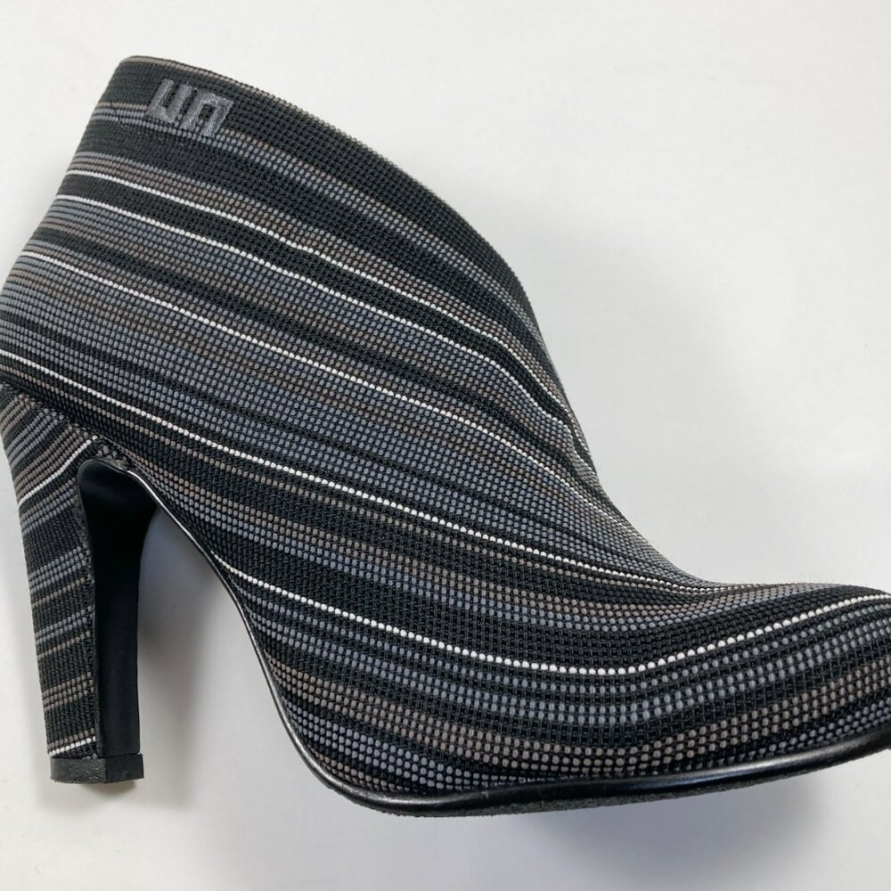 United Nude Black and Gray Striped Ankle Booties - Picture 7 of 9